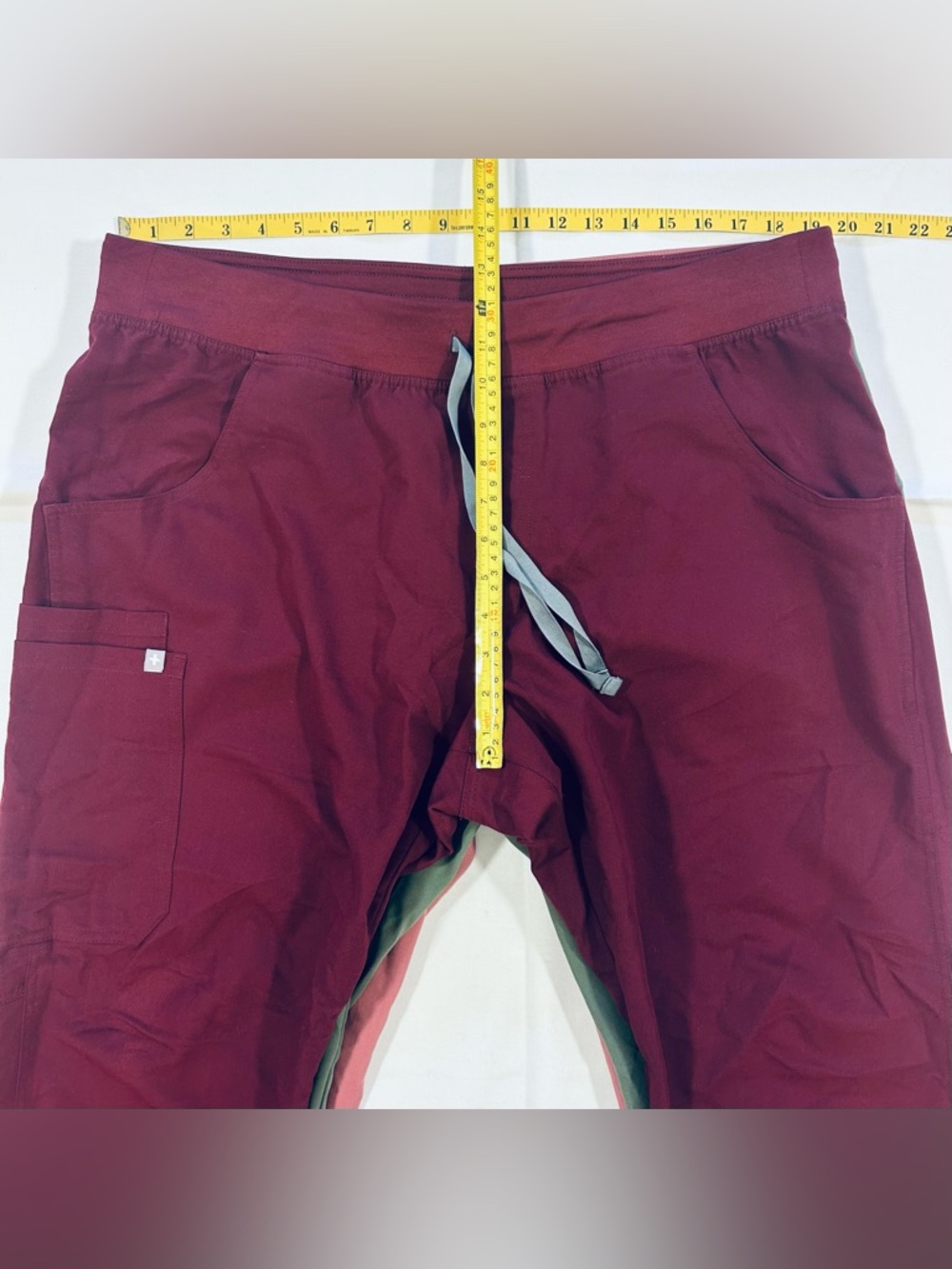 3 Figs Women’s XL Kade Cargo Scrub Pants Nurse Pink Green Maroon Straight Leg - Picture 3 of 6